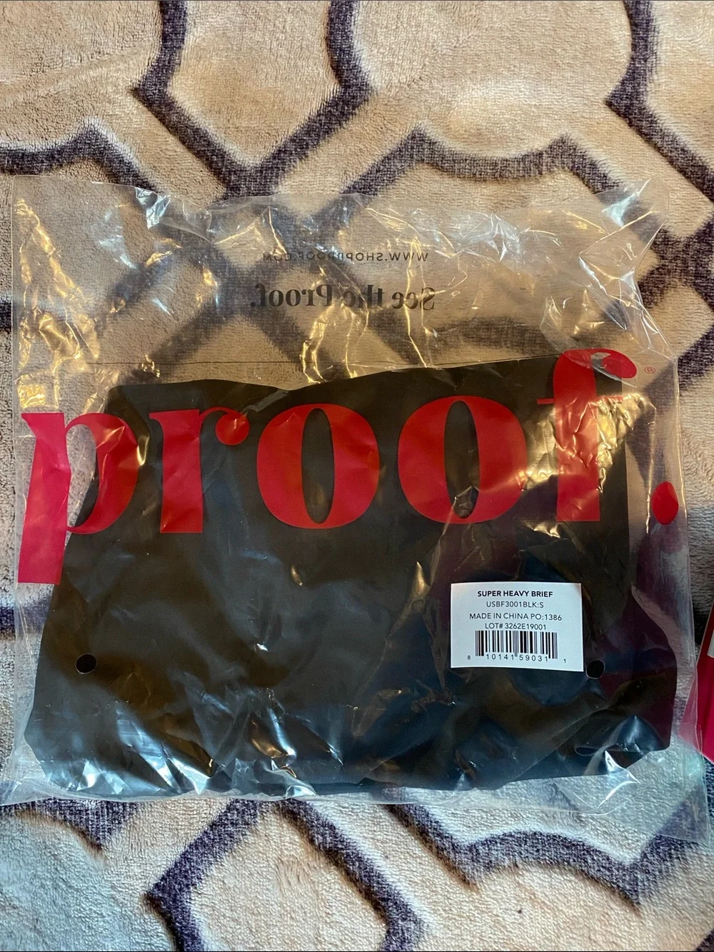 NIB Proof by Always brand Period Underwear.Super Heavy Brief - in black Sz small